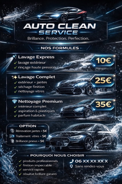 Flyer Auto Clean Service — Services