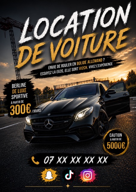 Flyer Location de voiture — Automobile