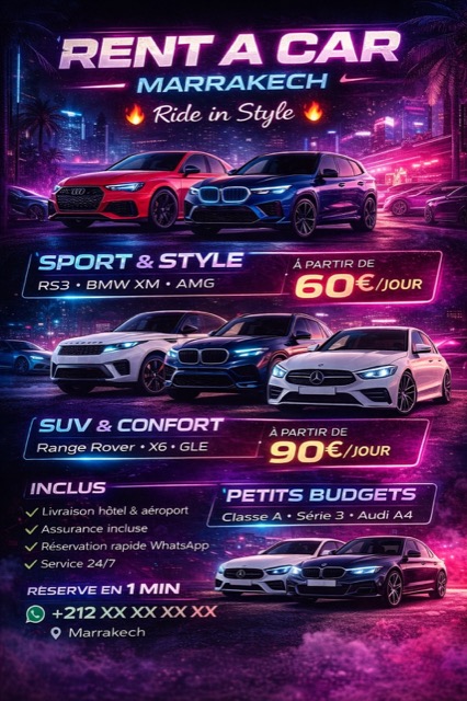 Flyer Rent a Car — Marrakech — Automobile
