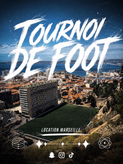Flyer Tournoi de foot — Marseille — Événementiel