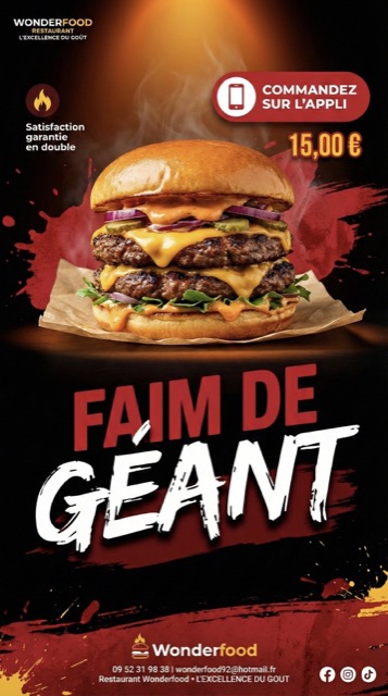 Flyer Wonderfood — Restauration