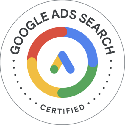 Badge de certification Google Ads Search