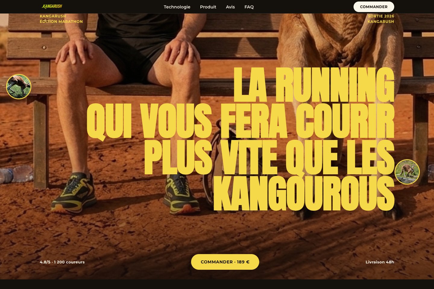 Capture du site Kangarush