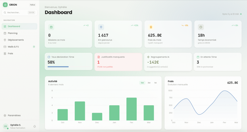 Interface SaaS Orion